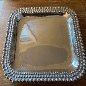 Mariposa Pearled Square Platter